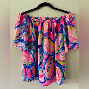 Lilly Pulitzer floral short sleeve top